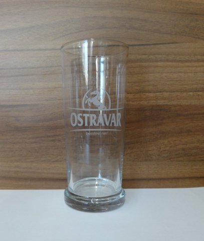 Ostravar 0,5l bílá sklenice