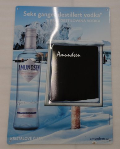 Amundsen plechová cedule