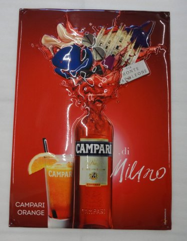 Campari plechová cedule