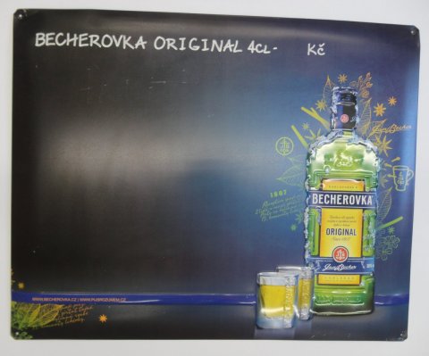 Becherovka originál plechová cedule