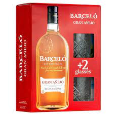 Barcelo Gran Anejo + 2 sklo 37,5% 0,7l