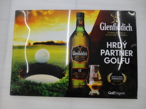 Glenfiddich plechová cedule